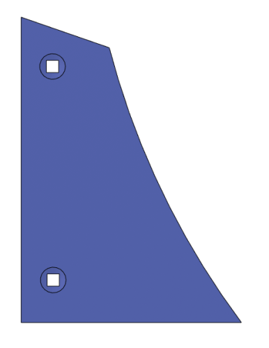 HTU-Streichblech Vorderteil VRP 350W - Rechts